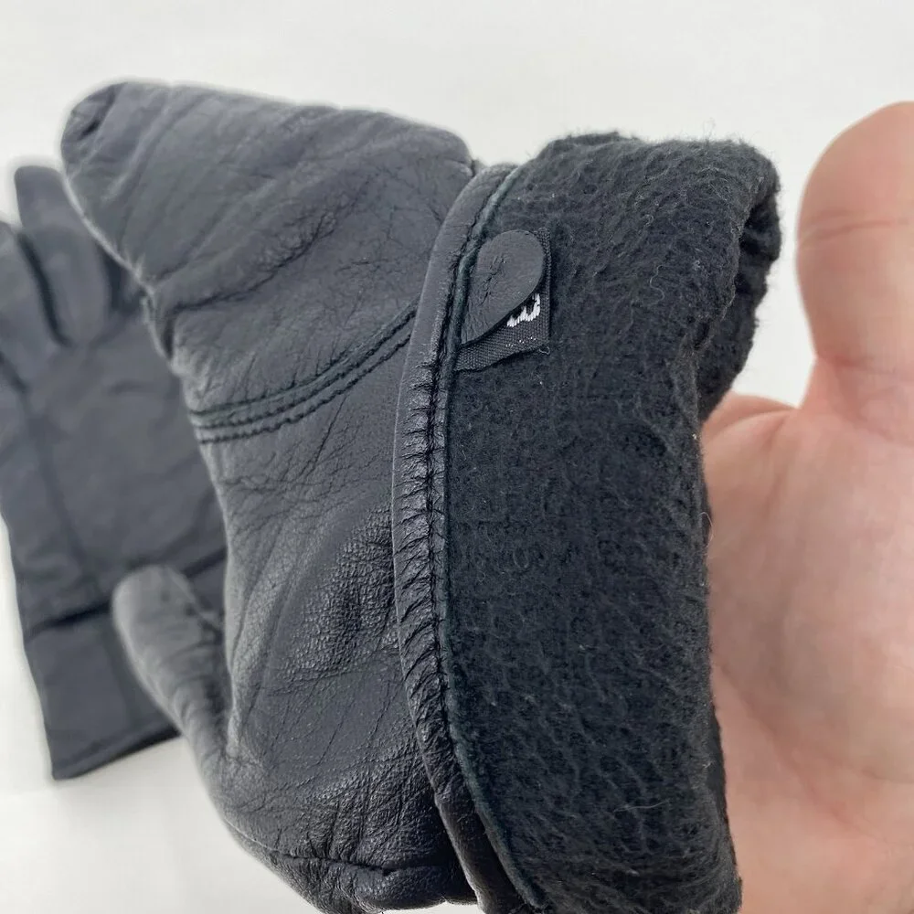 Genuine Leather Gloves Women’s Size 8.5 Black